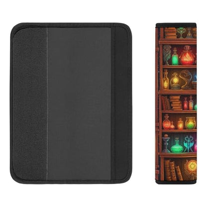 Universal Fit Seat Belt Shoulder Pad for Adult Use, Most Cars, 2 Pack Halloween Witch Book Gothic Readers Reading Books Harness Pads Strap Pressure Relief - color: Pattern 848