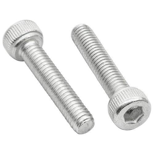 M4 x 20mm Hex Socket Head Cap Screws Bolts,6063 Aluminum Alloy Socket Head Cap Bolt Fasteners,Silver(20Pcs) - size: M4 x 20mm