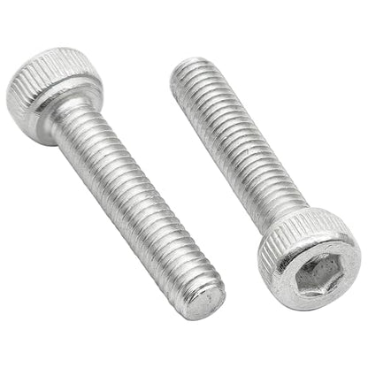 M4 x 20mm Hex Socket Head Cap Screws Bolts,6063 Aluminum Alloy Socket Head Cap Bolt Fasteners,Silver(20Pcs) - size: M4 x 20mm
