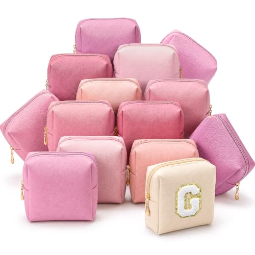 Kigeli Aesthetic Makeup Bags PU Leather Cosmetic Pouches Waterproof Plain Toiletry Bags Makeup Pouches Bulk for Women Party Gift Travel Storage Organizer(Purple Series,5.1 x 2 x 5.1 in) - color: Purple Series, size: 5.1 x 2 x 5.1 in