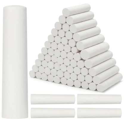 72 Pcs Large 4 x 1 Inch Railroad Chalk Tapered Temporary Marking White Chalk for Railways, Construction Sites, Freight Logistics, Sidewalks, Trains - color: White