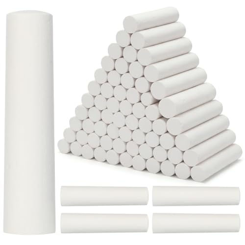 72 Pcs Large 4 x 1 Inch Railroad Chalk Tapered Temporary Marking White Chalk for Railways, Construction Sites, Freight Logistics, Sidewalks, Trains - color: White