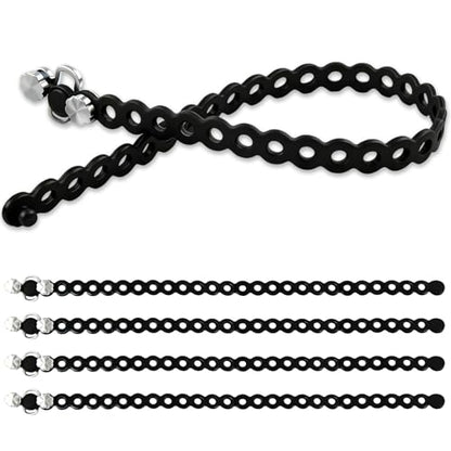 Modular Straps (4-Pack), Gear Tie, EDC Multi-Tool Strap for Camping, Travel & Outdoor Survival（Black） - color: Black four