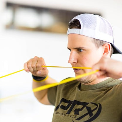 PRx Performance - Resistance & Stretch Band - Perfect for Pull-ups, Chin Ups, Muscle Ups, Power Lifting, Physical Therapy, Mobility Bands, Exercise Bands - color: Yellow