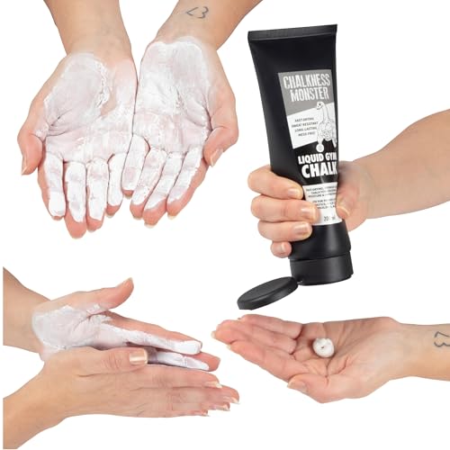 Liquid Gym Chalk - Mess-Free - Premium Sweat Resistant Long Lasting Grip - Quick Dry Hand Grip for Gymnastics, Rock Climbing, Power Lifting and More - Chalkness Monster - size: 200mL 2 Pack
