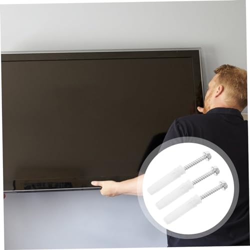 Zerodeko 10Sets Tv Mounting Screws Kit with Concrete Wall Anchors Reliable Hardware for Stable Support Wall Mounts Compatible with Various Designs
