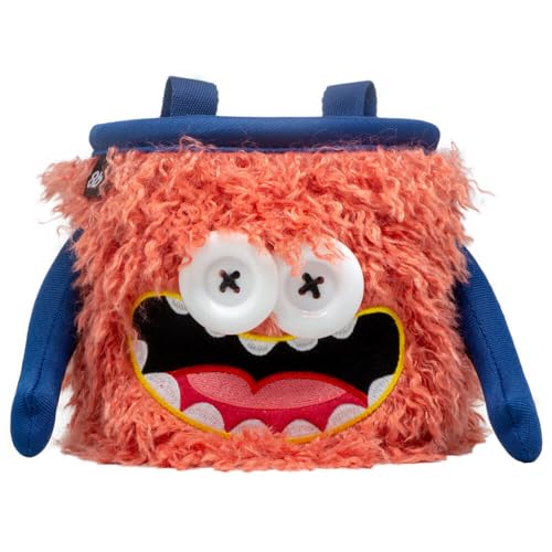 8BPLUS Chalk Bag for Rock Climbing and Bouldering, Chalk Pouch incl Belt & Biner – Cute Funny Character Design, Wide Opening, Gear with Personality, Gift for Climbers - style: EDDIE