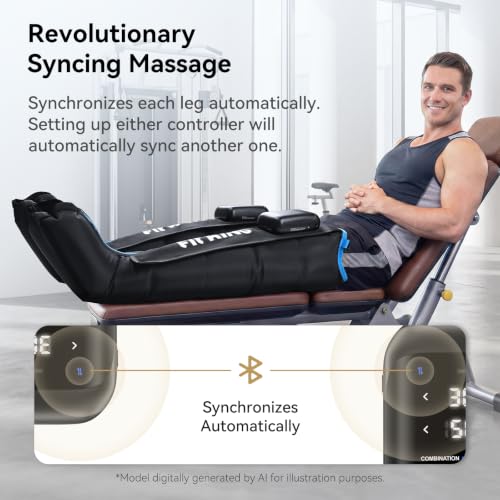 FIT KING Cordless Air Compression Recovery System with 3 Modes and 11 intensities, Sequential Leg Massager for Athletes and Sports Enthusiasts (Medium) - size: Medium