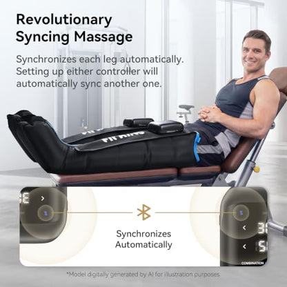 FIT KING Cordless Air Compression Recovery System with 3 Modes and 11 intensities, Sequential Leg Massager for Athletes and Sports Enthusiasts (Medium) - size: Medium