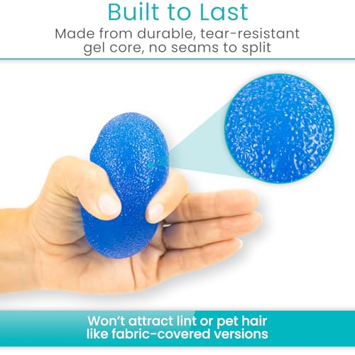 Vive Squeeze Balls for Hand Therapy Set (4 Pack) - Grip Strengthener | Occupational Exercise Equipment for Arthitis, Parkinsons, Stroke, Carpal Tunnel Recovery - Stress Relief Massage Putty Finger