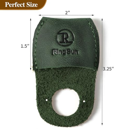 Thumb Guard Wood Carving Tools, Leather Finger Protector, Handmade Carpenter Working Carving Kit Accessories Green - color: Green