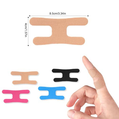20 Pack Precut Finger Tape Kinesiology Tape 4 Colors Finger Support Tape Breathable Elastic Pre-Cut Golf Wrap Finger Tapes Strips for Finger Joint Pain Relief Arthritis Baseball Soccer Sports