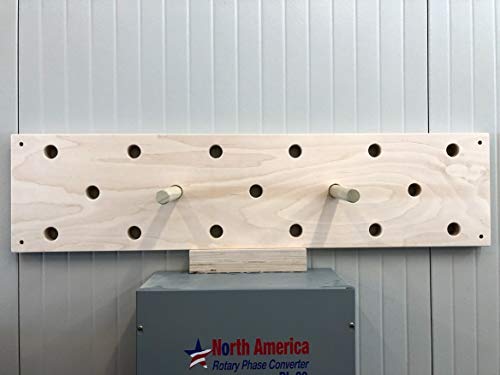 12"x50" Horizontal Climbing Pegboard. Now with Custom Engraving Options!!! Designed for Horizontal mounting Between 16" on-Center Wall Studs