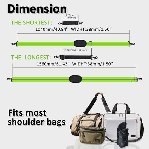 HYS Walkie Talkie Holster with Reflective Shoulder Strap w/Padded Non-Slip | Molle Radio Pouch-Anti-Sway, for Motorola APX6000 APX8000 APX Series President Cobra Uniden Handheld CB Radio - color: Green