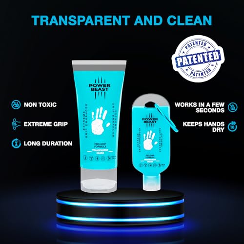 Non Sticky Grip Enhancer, Dry Hands, Transparent, Anti-Slip Solution, Dry Grip for Tennis, Golf, Pole Dancing, Gaming, and All Sports, 3.4 Oz + 2 Oz.