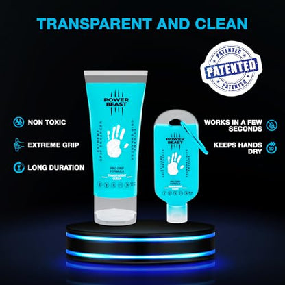 Non Sticky Grip Enhancer, Dry Hands, Transparent, Anti-Slip Solution, Dry Grip for Tennis, Golf, Pole Dancing, Gaming, and All Sports, 3.4 Oz + 2 Oz.