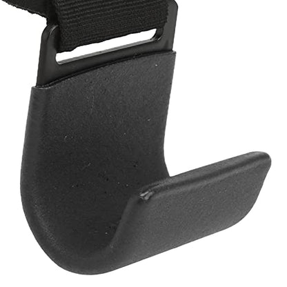 Weight Lifting Hand Grip, Adjustable Fastener Palms Protection Steel Hook Heavy Duty Lifting Grip Anti Slip Versatile Thick Webbing for Workout (Black)