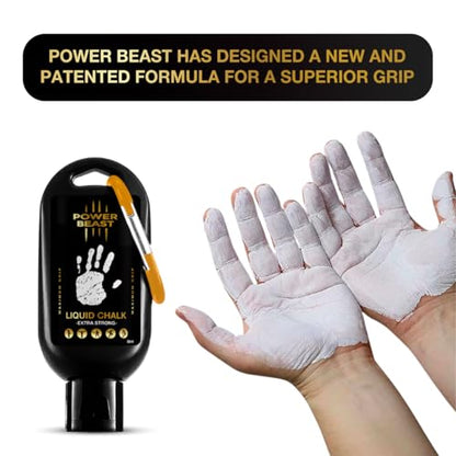 Liquid Chalk, 2 Bottles Combo of 200 + 50 ML, Liquid Sports Chalk, Free Professional Hand Grip for Gym, Weightlifting, Rock Climbing, Gymnastics, Crossfit, Powerlifting, Pole Dance.