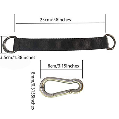 Tree Swing Straps, 1 PCS 25cm / 9.8inches Heavy Duty Hanging Kit with Carabiner, Holds 220 lbs, Perfect for Swing Seat, Hammock, Plank - color: 1pack 25cm straps with Carabiner