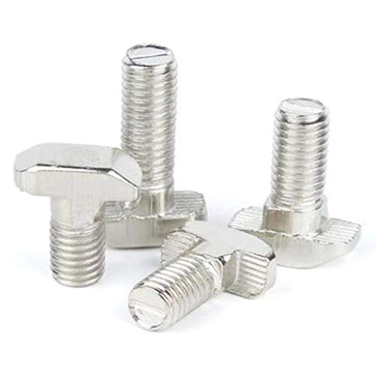20 Pcs M6 x 16mm Thread T Slot Drop-in Bolt T-Bolt Hammer Head Bolt T Screw Stud for 3030 Series Standard 8mm T-Slot Aluminum Extrusion Profile (3030 Series) - size: 30-M6x16mm