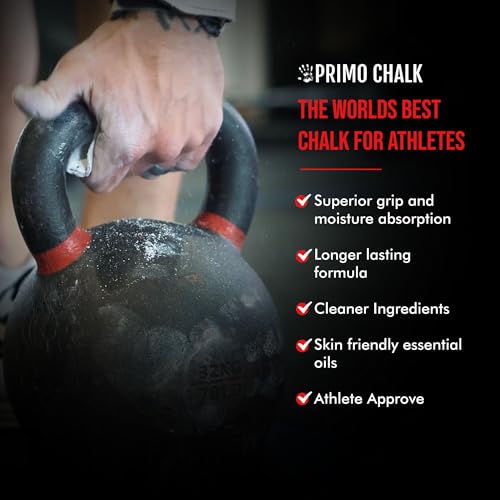 Primo Chalk Resealable Bag: Loose Chalk for Weightlifting, Rock Climbing, & Gymnastics, Made in The USA, Chalk Ball Refill for Superior Grip - size: 6 oz.