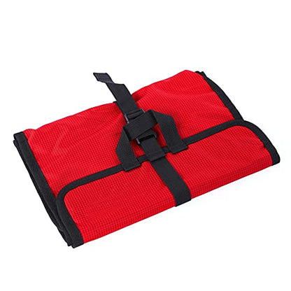 Folding Climbing Storage Bag with Hanging Hooks & Rope – 420D Ox, 33.1".6", Red