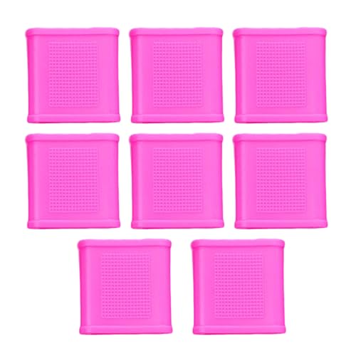 8Pcs Light Weight Silicone Finger Protectors Nonslip Golf Finger Cover Sleeve Sports Fingers Band Hand Protector Hand Protector - color: Rose Red, size: Small