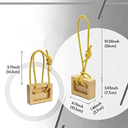Portable Hangboard 1 Pair Wooden Pull up Equipment | Fingerboard Climbing for Climbers Tree Hand Playground Enhances Grip Strength Indoor Outdoor Doorway