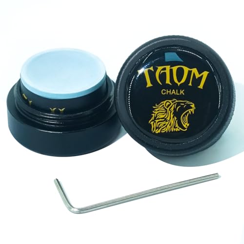 Banly Round Shaped Pool Chalk Holder, Portable Pool Chalk Cubes, Magnetic Mini Chalk Holder Pool Billiards, Pool Cue Chalk Case Container Box for Billiard Cue Tip Tool Pool Table Snooker Accessories - color: 2-Black Holder with 2.0 Chalk