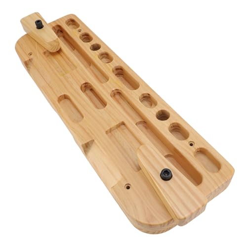 SUNGOOYUE Hanging Training Board, Solid Finger Training Board for Rock Climbing with Multiple Grip Holes for Home Gym and Outdoor