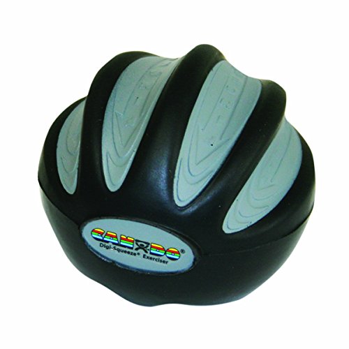 FEI 10-1984 Eif CanDo Digi-Squeeze Hand Exerciser, Black, X-Firm - color: Black: X-Firm, size: Medium