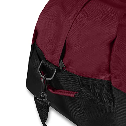 21" Large Duffle Bag with Adjustable Strap - color: Maroon