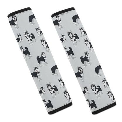 Universal Soft and Comfortable Cute Dogs Siberian Husky Seat Belt Shoulder Pad for Girls and Boys, Most Cars, 2 Pack Seat Belt Covers Cushion Shock Absorption - color: Pattern 1107