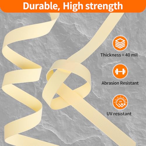 BEYOURD 1 inch Buckles and Strap Set: 10 yards Polyester Webbing Strapping, 6 pack Dual Adjustable Side Release Plastic Buckles, 12 PCS Tri-Glide Slider Clips for DIY Projects, Cream - color: Cream