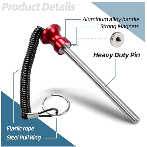 Universal Weight Stack Pin Magnetic for Commercial Gym or Home Gym Club | Heavy Duty Magnetic Weight Stack Pin, Universal Gym Weight Pin Insert with Pull Rope for Plate Apertures Above 10.5 mm