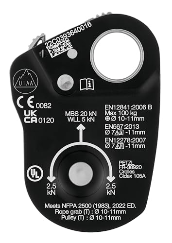 Petzl MINI Traxion Pulley - Openable Progress Capture, Yellow