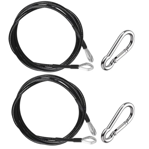 LOOEEL 2 Pack 39 Inch Fitness Extension Cable,Fitness Extension Rope Attachments Home Gym Cable Pulley System Fitness Cable for Tricep Pull Down and Leg Exercise Home Gym Machine Accessories
