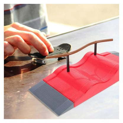 Fingerboard Obstacles Mini Skateboards Smooth Surface Plastic Skate Park Accessories with Fingerboard Wheels and Complete Tool Kit(A1) - color: A1