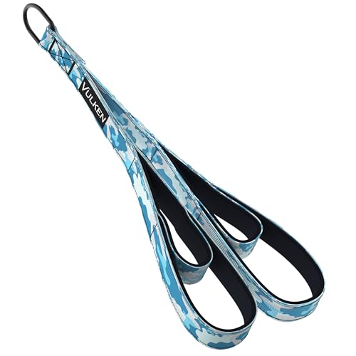 Vulken Tricep Rope Cable Attachment. 28.7 Inch & 22 Inch Two Lengths Built in One Pull Down Rope - color: Blue