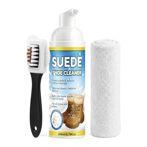 Suede Cleaning Kit - Professional Suede Cleaner with Brush, Nubuck Shoe Cleaner for Boots, Bags & Jackets