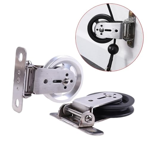 U Groove Stainless Steel Wall Pulley Wall-Mounted Silent Pulley System | 360° Rotating Cable Machine for Full-Body Strength Training(ColorA) - color: ColorA
