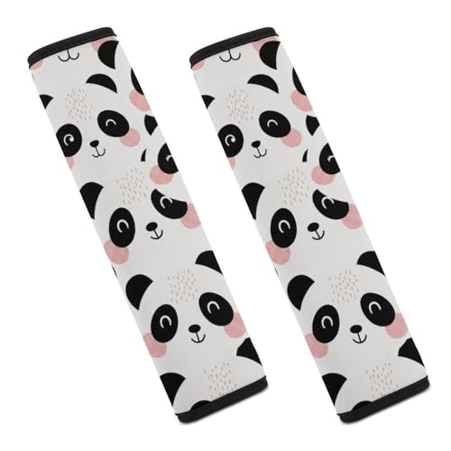 2 Pack Cute Panda Modern Art Seat Belt Shoulder Pad Breathable Shoulder Harness Cover for Child, All Vehicles, Neck and Shoulder Support - color: Pattern 1148