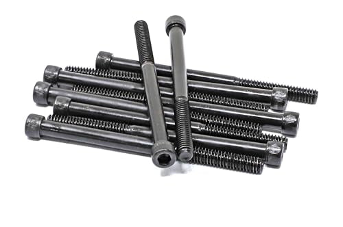 iexcell 10 Pcs 1/4-20 x 3-1/2" Partially Threaded Alloy Steel 12.9 Grade Hex Socket Head Cap Screws Bolts Kit, Black Oxide Finish - size: 1/4-20 x 3-1/2" ( Partially Threaded )