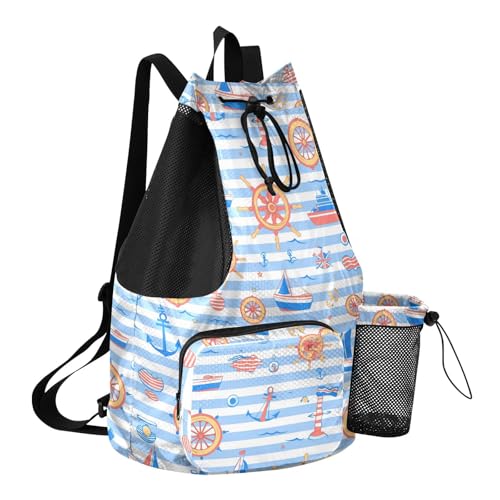 Drawstring Gym Bags For Men Women Climbing Gym Bag With Water Bottle Holder Dry Wet Separation