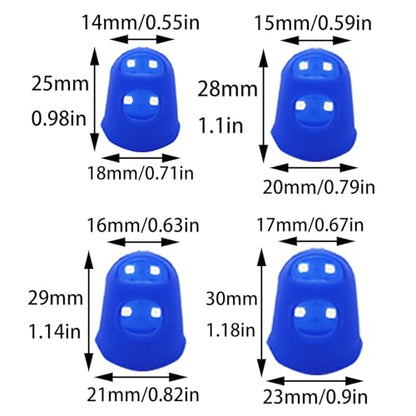 16PCS Silicone Guard Guitar Guzheng Finger Pads Protective Cushion Cover for Hand Sewing Counting Turning Pages Engraving