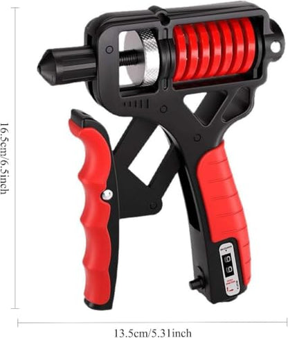 Ergonomic Adjustable H-Grip Hand Trainer, Forearm Strengthener with Counter and Non-Slip Handles, Grip Strength Trainer, Forearm Exerciser, Forearm Strengthener with Counter, Can Strengthen - color: Red
