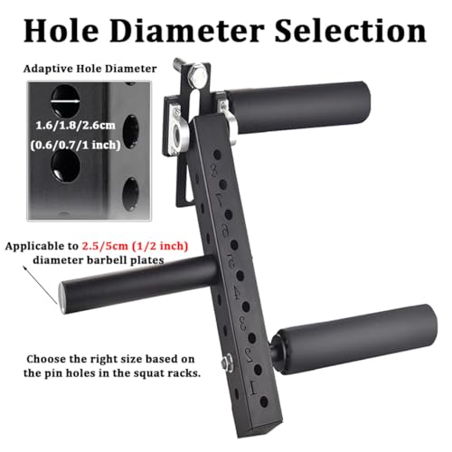 Seated Leg Extension, 8-Gear Adjustable for Muscle Training, Compatible with 2.5cm Barbell Plates - Fitness Equipment Attachment (2.6cm 2.5cm Diameter) - color: 2.6cm, size: 2.5cm diameter