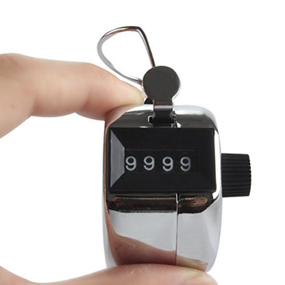 Handheld Tally Counter 4 Digit Mechanical Clicker Counters 4 Pcs | Metal Mechanical Palm Count Clicker, Max 9999 Numbers Recorder Trackers, Sports Golf Coach Inventory Warehouse Equipment
