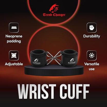 Wrist Cuffs Support - Cable Attachments For Gym Machine Workout Adjustable Wrist Straps For Weightlifting With Sturdy Buckle Neoprene Padding For Strength Training, Lateral Raises - size: Medium ( Upto 6.7" Wrist Circumference )