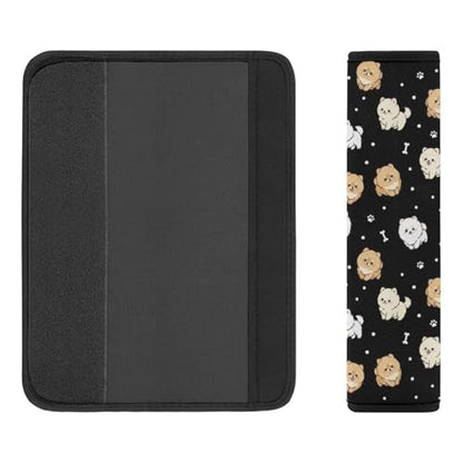 Universal Fit Seat Belt Cover for Adult Use, Stroller Pushchair High Chair, 2PCS Cute Puppy Pomeranian Harness Pads Strap Shock Absorption - color: Pattern 1166